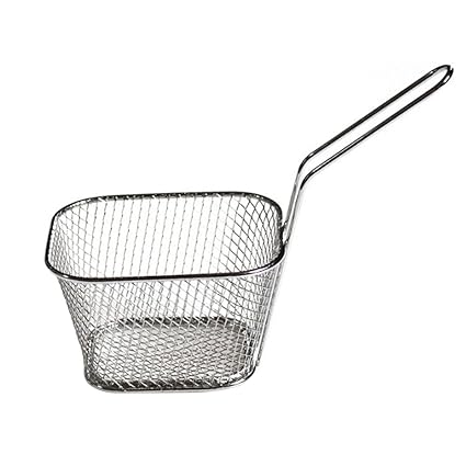 BESTONZON Mini Frying Basket Stainless Steel Mesh French Chip Food Presentation Tableware