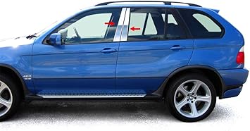 Amazon Com Made In Usa Compatible With 1999 2006 Bmw X5 4 Pc Stainless Steel Chrome Pillar Post Trim Automotive