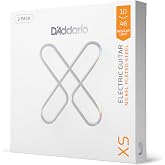 D'Addario XS Nickel Coated Electric Guitar Strings 10-46, 3 Sets | XS Nickel strings deliver long-lasting tone, tuning stability, enhanced durability and a smooth playing feel.