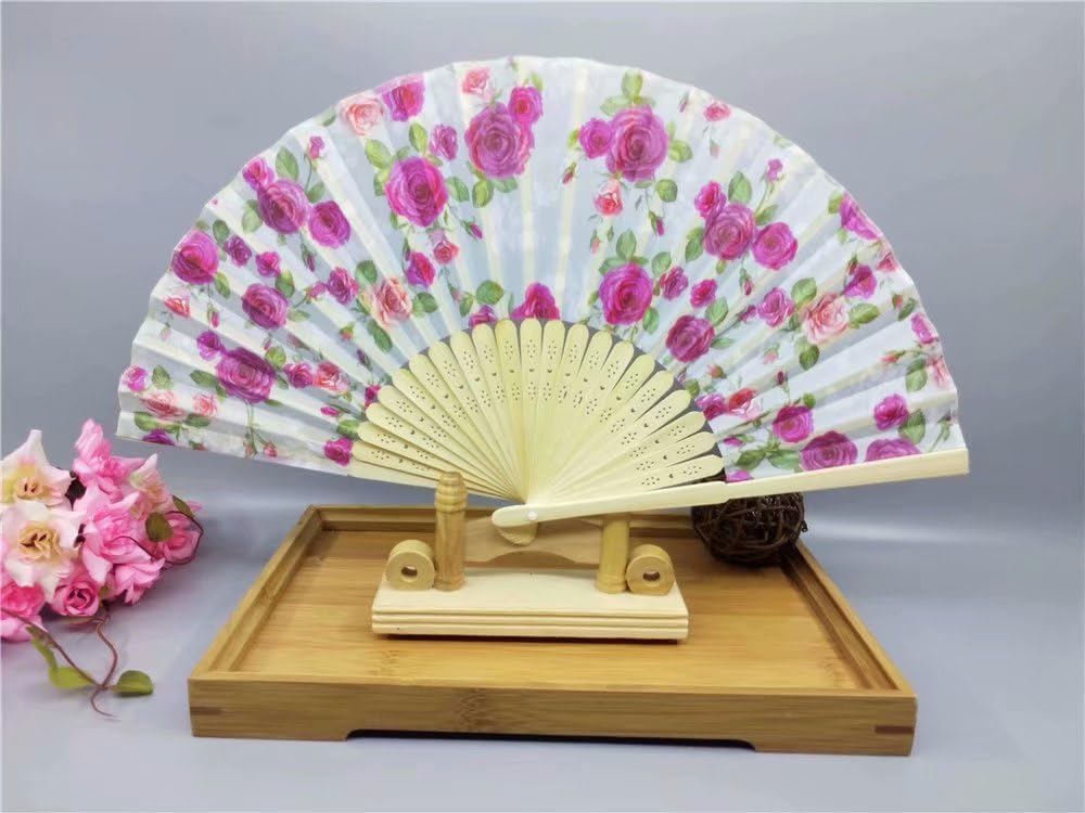 New Flower Design Blossom Delicate Gifts in Summer Hand Cool Cherry Folding Fan