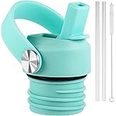 VGHNQ Straw Lid for Hydroflask, Lids with Straw for Hydro Flask 18 21 24 oz Standard Mouth, Replacement Sport Cap for HydroFlask Top Lid with Flexible Handle, Sport Water Bottle Cap Accessories