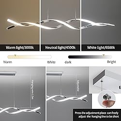 Matven Modern Ceiling Chandelier Light, Acrylic
