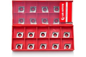 URH UR HITTITE 20pcs CNC Carbide Insert for Alumium CCGT09T304/ ccgt 32.51, Non-Ferrous Metal Lathe External Turning Inserts for Turning and Finishing Cutting Tools