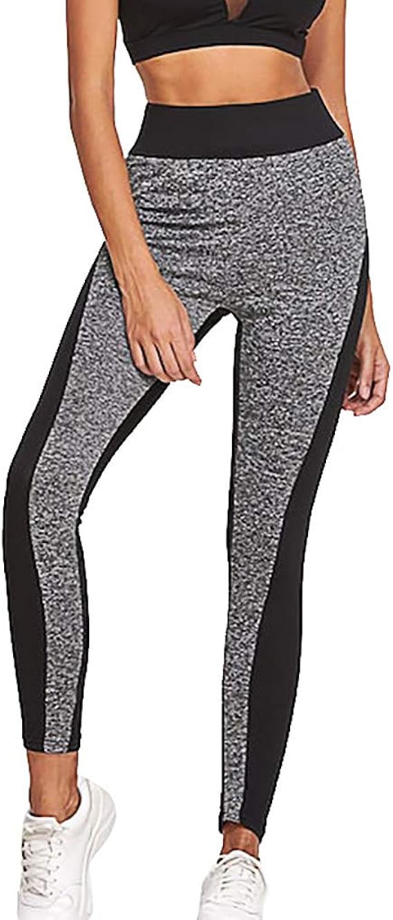 Mujer Pantalones Mallas Fitness Elásticos Patchwork Moda Verano ...
