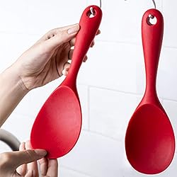 Silicone Rice Paddle Spoon Set of 2,Non Stick Heat