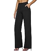Narcissus Wide Leg Pants Trousers Pants for Women with Belt Loops Work Pants Women High Waisted Slacks for Office Wear