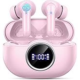 Bluetooth 5.4 Earbuds, 2026 Wireless Headphones 3D-Stereo Deep Bass Ear Bud, 4 ENC Noise Cancelling Mic, 40+Hrs USB-C Earphones, IP-X7 Waterproof Headset Sport Gym Workout for Laptop Pad Android iOS