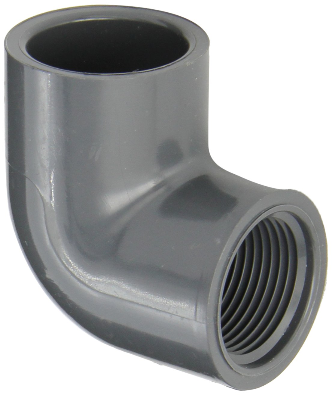 Spears 807 Series PVC Pipe Fitting, 90 Degree Elbow, Schedule 80, 1
