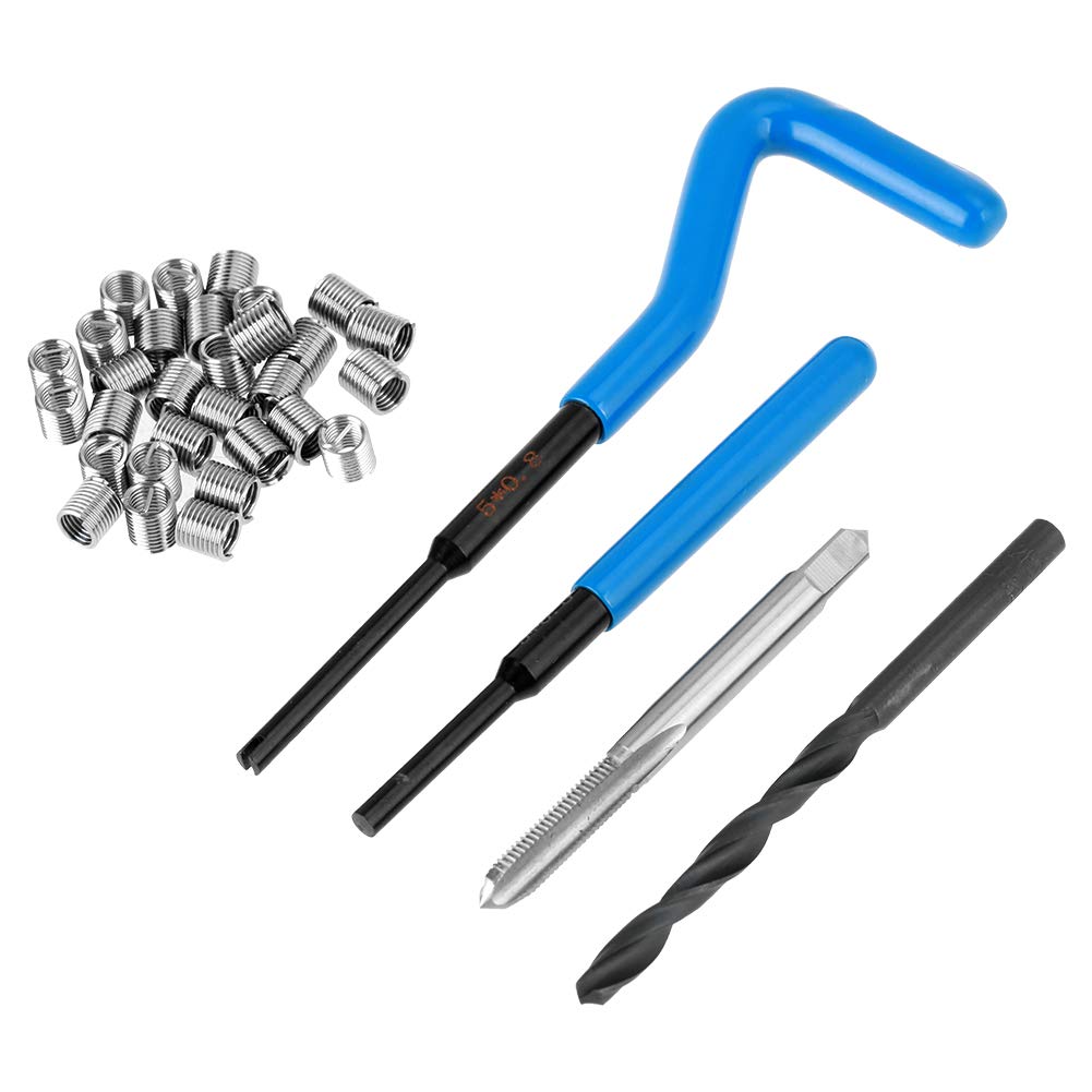 Thread Repair Kit, M5 Stainless Steel Wire Thread Insert Combination Tool Set Thread Repair Kit hex sockets M5 Thread Repair Tool: Industrial & Scientific