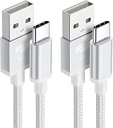 Yosou USB C Cable 2M 2Pack Fast Charge 3.1A Braided Type C Charger Lead