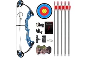 Lanneret Compound Bow and Archery Sets - Right Hand Archery Compound Bows 15-29 lbs Draw Weight Adjustable for Youth and Beginners，Hunting Bow Kit for Beginner