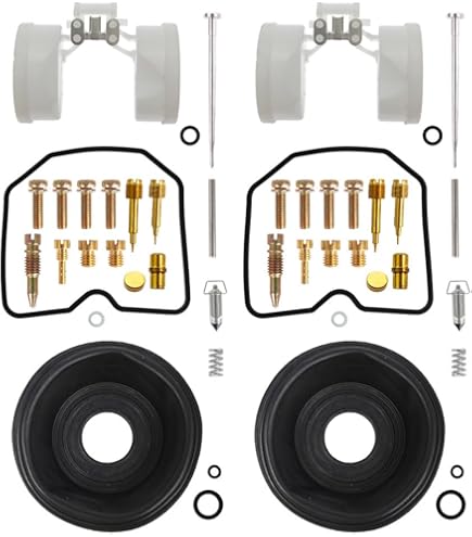 Cninba13 2 Sets Carburetor Carb Rebuild Repair Kit Rubber, Brass