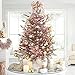 BrylaneHome Christmas 4' Rose Gold Christmas Tree, Rose Gold