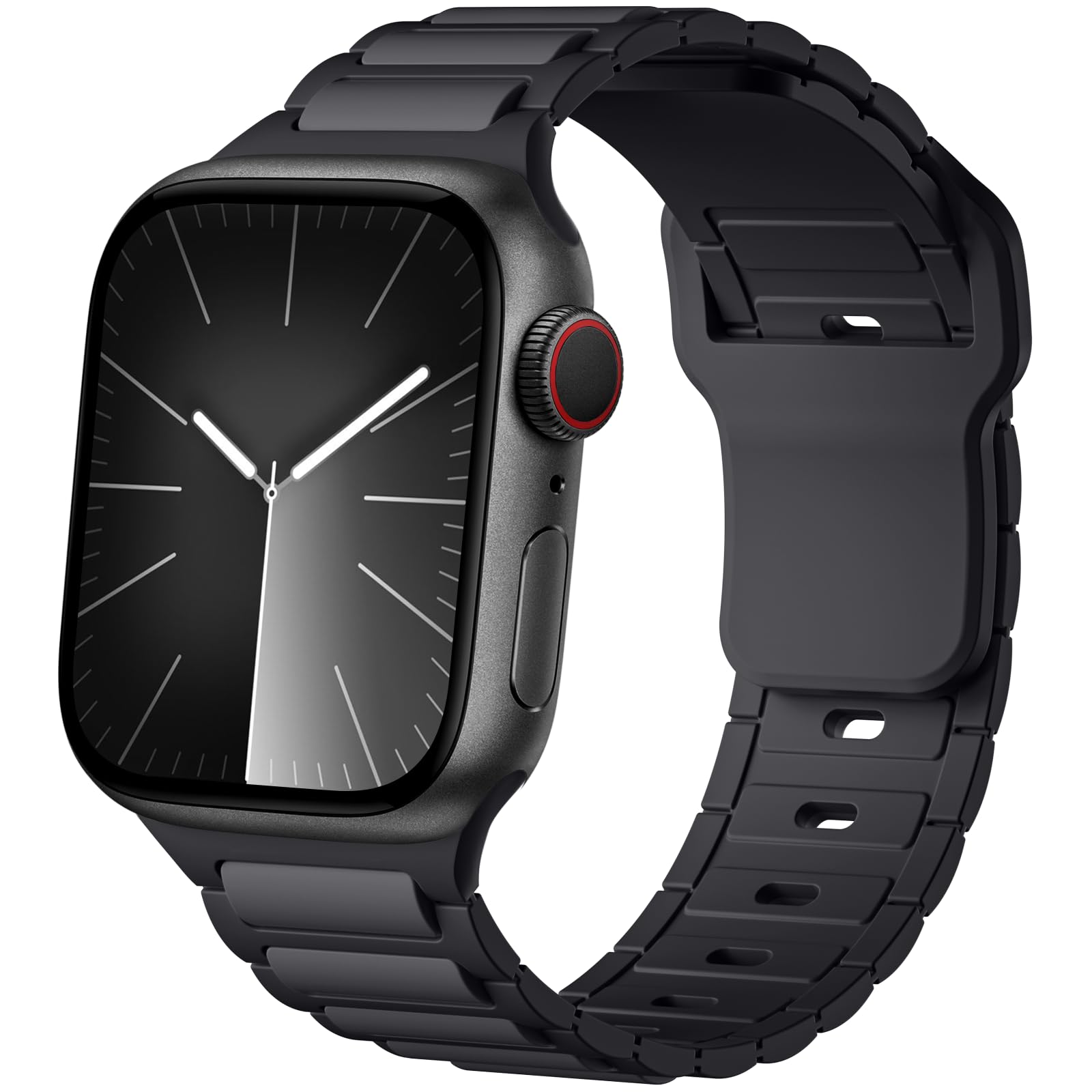 Lenrao Compatible with iWatch Bands Men, 45mm 46mm 49mm 42mm, Sport Silicone Strap Compatible with Apple Watch Band 44mm, Soft Strap for iWatch Bands Series 11 10 9 8 7 SE 6 5 4 3 2 1 Ultra 2 3