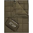KingCamp Camping Blanket Lightweight, Multifunctional Warm Puffy Outdoor Blanket with Snap Button, Water Repellent, Packable, for Travel, Airplane, Hiking, Picnic