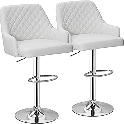 VECELO Adjustable Bar Stools Set of 2, Bar Height