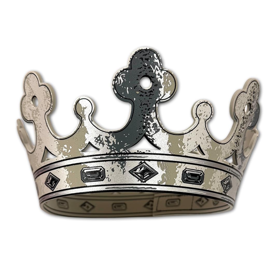 Liontouch - Silver Crown for Kids & Toddlers | Adjustable Size with Velcro - Age 3+ | Royal Dress-Up Accessory for Costumes & Pretend Play | Safe & Durable Soft Foam