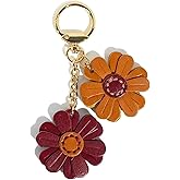 Angyape Leather Flower Keychain Fall Keychain for Women Fall Bag Charms Purse Charms for Handbags Tote Bags Gifts