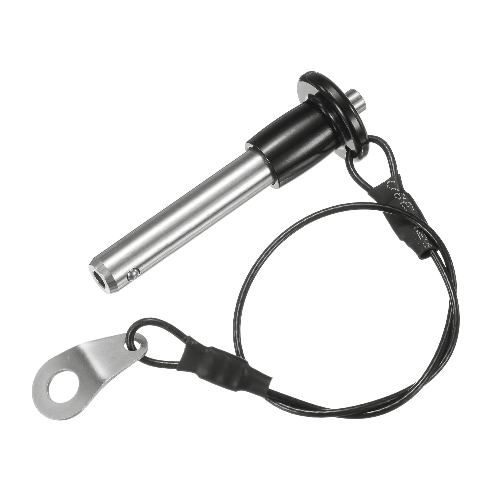 M METERXITY Push-Button Ball Locking Pin, 5/16" [8mm] Dia., 1-7/32 [31mm] Usage Length Quick Release Lock Pins W Lanyard Cable for Speaker/Aviation/Gym/Machine [304 Stainless Steel]
