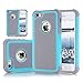 iPhone 5s case, iPhone SE Case, ShuYo(TM) Rugged Heavy Duty Impact Slim Hard Hybrid Case Heavy Duty Protection Shock-Absorption/Impact Resistant Bumper Case for iPhone 5 5S SE 5SE [Turquoise/Grey]
