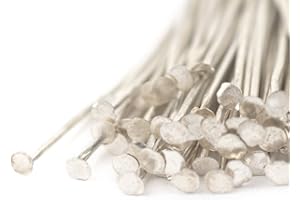 THE BEAD CHEST TheBeadChest Silver 21 Gauge 1.5 Inch Head Pins (Approx 100 Pieces)