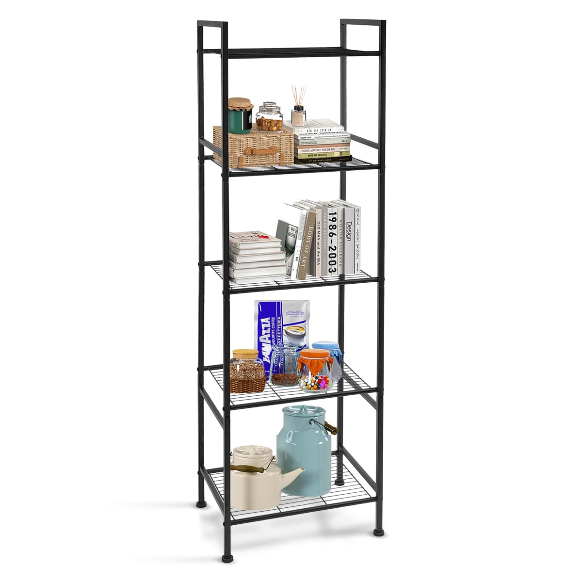 SUNLPH 5Tier Wire Shelving Metal Rack Shelves, Standing Storage Shelf