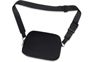 INTINI Belt Bag for Women Large Fanny Pack Fashion Crossbody Bag Men Waist Pack Chest Bag Travel Running Hiking Workout Black