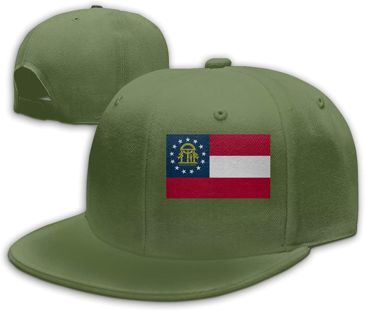 State Flag Baseball Cap,Unisex Baseball Cap Moss Green