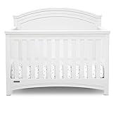 Simmons Kids SlumberTime Emma 4-in-1 Convertible Baby Crib N More - Greenguard Gold Certified, Bianca White