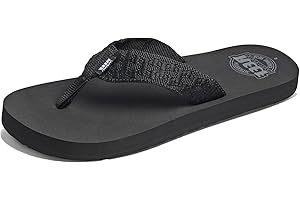 REEF Smoothy Men's Beach Flip Flop, Soft Woven Strap Made From 100% Recycled PET