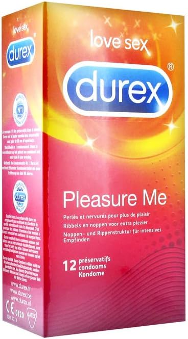 Durex Pleasure Me Ribbed and Dotted Condoms 12 Pack Clear