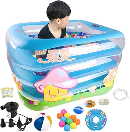 Ztsw Famille Grande Capacite Multi Fonction Enfants Piscine Gonflable Baignoire Bebe Baignoire Piscine Bain De Bande Dessinee Jouet Piscine 120 105 75 Cm Amazon Fr Sports Et Loisirs
