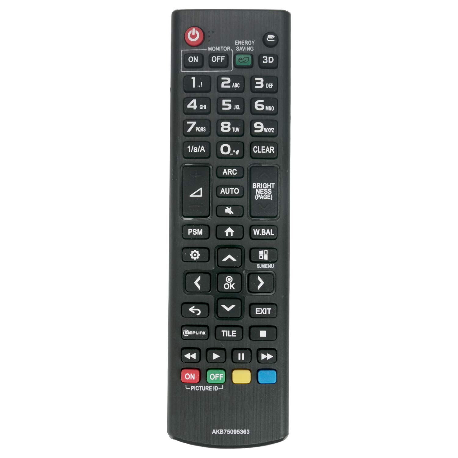 VINABTY AKB75095363 Remote Control Replacement fit for LG 22SM3B-B 32LS53A-5B 32SM5B-B 42LS53A-5B 42LS55A-5D 47LS55A-5B 49LS73B-5B 55SM5B-B 55LS55A-5D 55LS73B-5B sub AKB73975763 AKB73975762