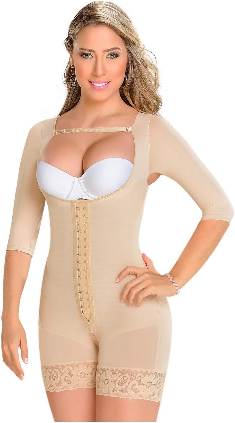 Made In ColombiaMYD Fajas Colombianas Reductoras Postparto Faja corta con Brazos Butt Lifter Body Shaper Ref 0164