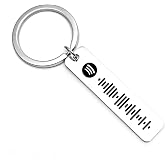 Custom Scannable Spotify Code Keychain Personalized Spotify Music Song Code Key Ring Personal Anti-Lost Name Phone Number Keychains Drive Safe Car Keyring for Men &amp; Women Gifts