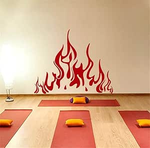 Zxfcczxf Calcomanías De Pared Especiales Llama De Fuego Calcomanía De