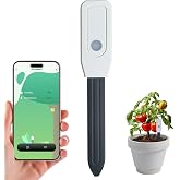 Drusine Smart WiFi Soil Moisture Meter for Plants, 2-in-1 Sensor with App Alerts | Monitor Moisture &amp; Temperature Remotely, Real-Time Data for Indoor/Outdoor Gardening, Houseplants Care