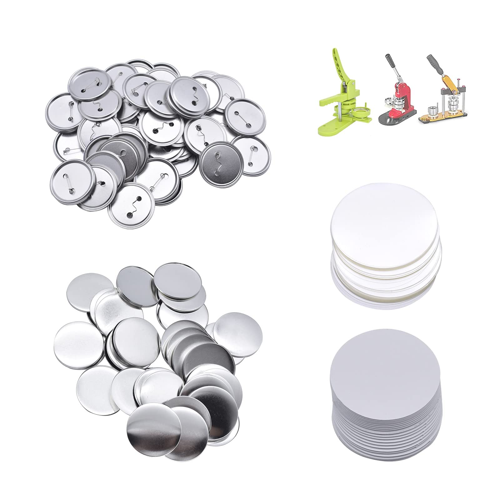 200 Pieces DIY Buttons with Pin for Craft and Craft Activities (58mm)