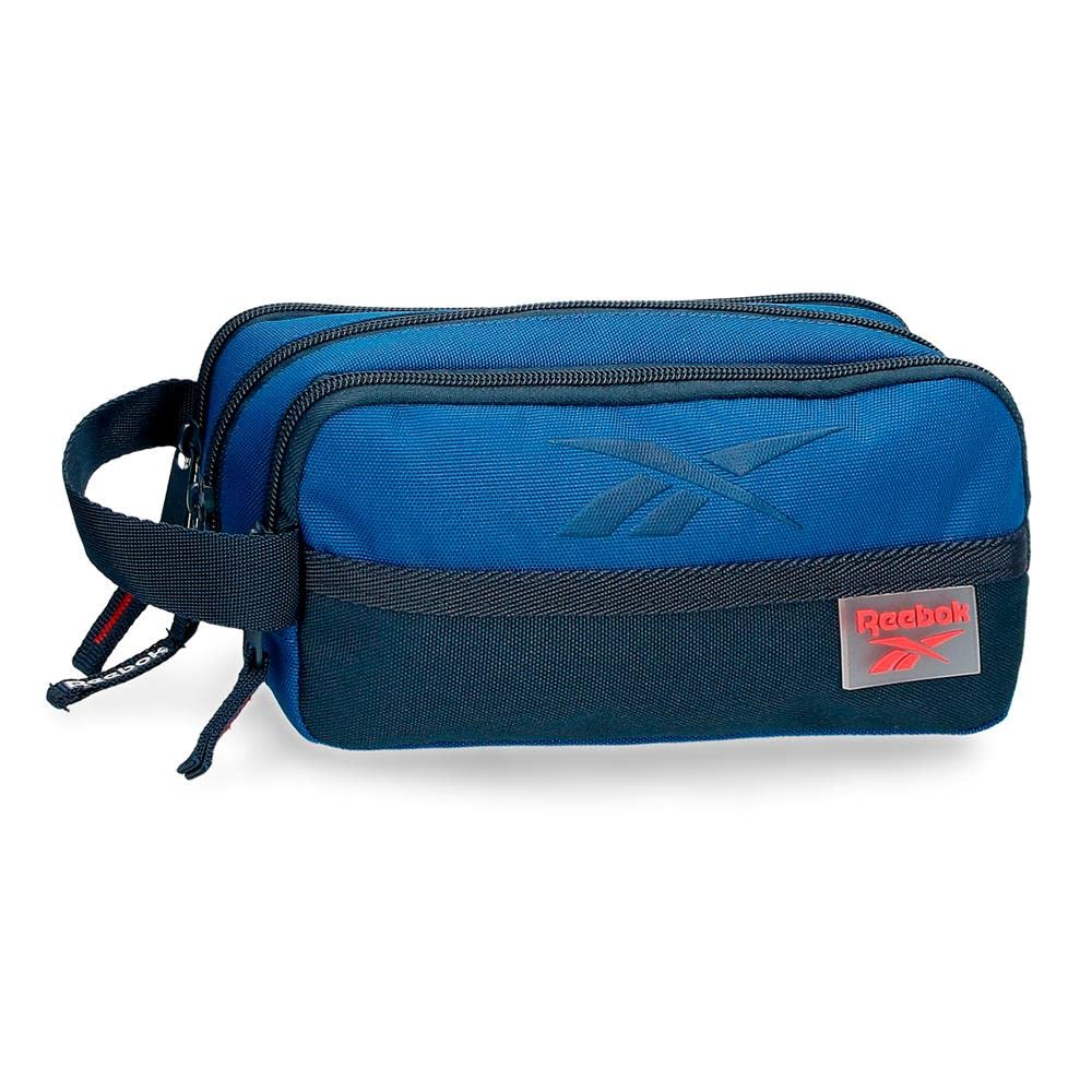 Reebok Atlantic Blue Pencil Case, 3 Compartments, 22 x 10 x 9 cm, Polyester