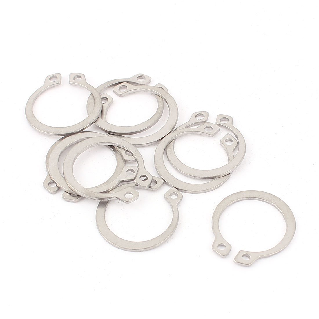 Sourcingmap External Circlip Retaining Shaft Snap Clip Rings 17mm 10pcs