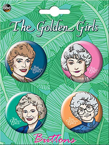 Ata-Boy The Golden Girls Character Drawings Set of 4 1.25" Collectible Buttons