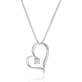 La Joya Adorable Lab Grown Diamond Heart Necklaces for Women| Accompanied By An Adjustable Silver Chain | Dainty 925 Sterling Silver Diamond Necklace For Women