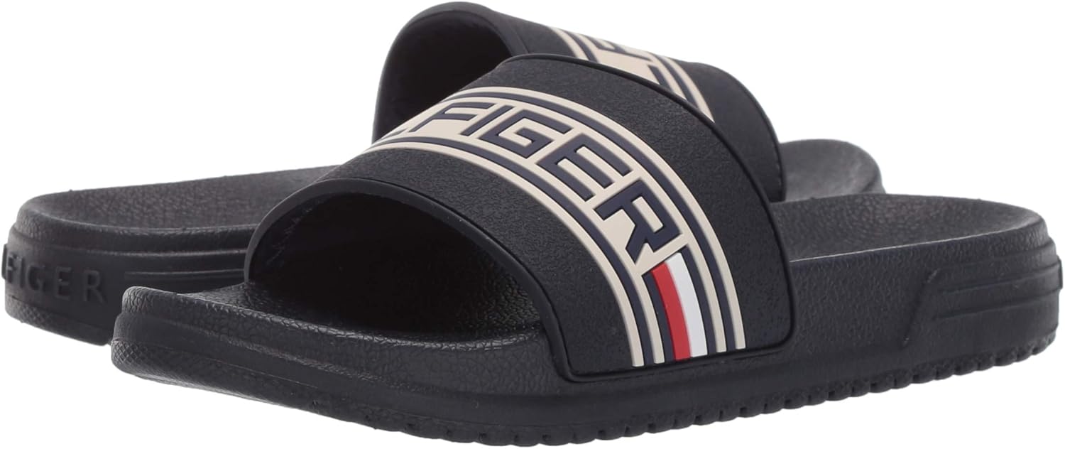  | Tommy Hilfiger Unisex-Child Kids' Geo Logo Slide Athletic Sandal | Sport Sandals
