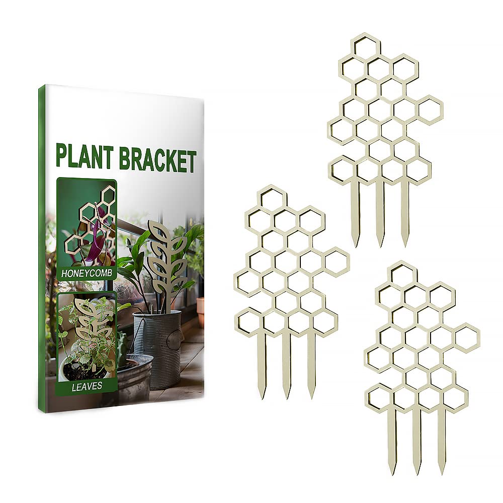 Climbing Plant Support, 3PCS Garden Trellis for Potted Plants, Metal Indoor Plant Trellis, Small Garden Trellis for Flowers and Vegetables, Grid Rose Vine Ivy