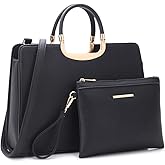 Womens Handbag Top Handle Shoulder Bag Tote Satchel Purse Work Bag with Matching Wallet