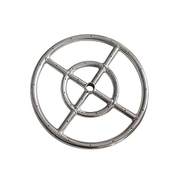 Earth Star 12 Inches 304 Stainless Steel Propane Fire Pit Ring