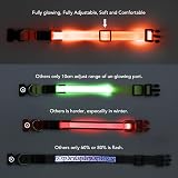 KOSKILL Light Up Dog Collar USB Rechargeable Waterproof Orange M view 3