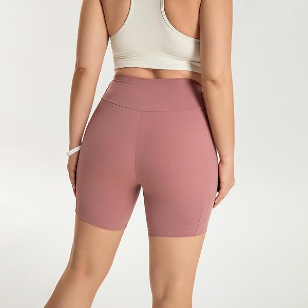DYMMAX BREATHABLE BIKER SHORTS FOR WOMEN, HIGH WAIST TUMMY CONTROL HIP LIFTING YOGA SHORTS SUITABLE FOR WORKOUT RUNNING GYM (US, ALPHA, MEDIUM, REGULAR, REGULAR, PINK)