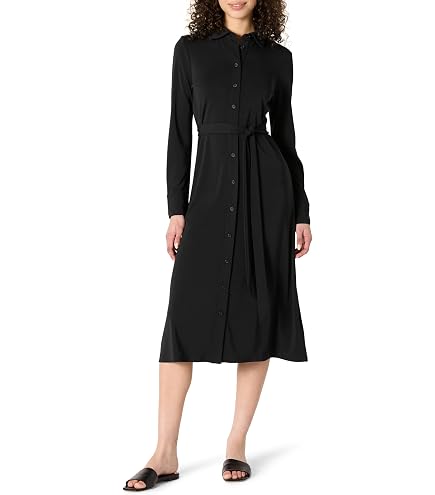 Amazon.com: Amazon Essentials Women's Sleeveless Faux Wrap Dress with Crossover Twist Neck, Black, X-Small : Clothing, Shoes & Jewelry