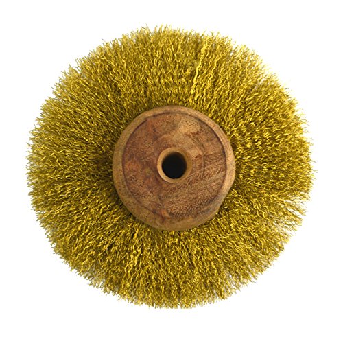 3" Circular Crimped Brass Wire Brush Tool for Cleaning and Polishing Jewelry